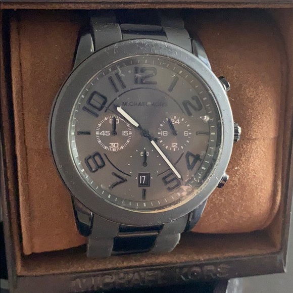 Michael Kors Mercer Black Dial Chronograph Watch - Picture 1 of 4